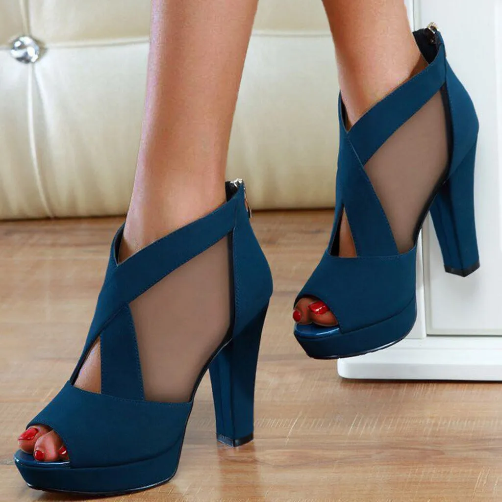 Женские однотонные босоножки на высоком каблуке в богемном стиле Новинка 2020 года