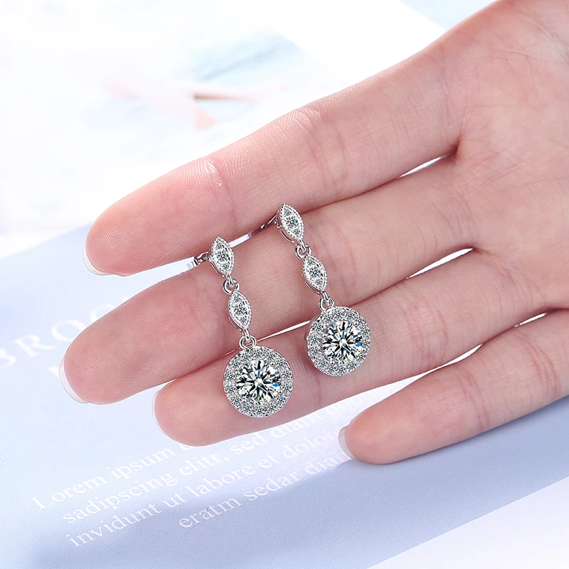 

New Fashion Multi-Node Long Drop Earrings Shiny Crystal Zircon Round Pendants Charming Female Dangle Earring Piercing Jewelry