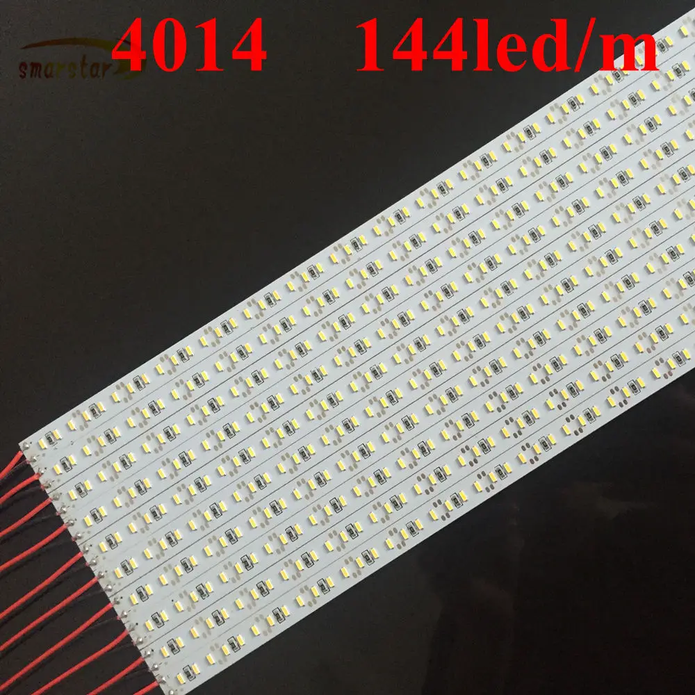 Smarstar 12V 0,5 m 4014 Жесткая светодиодная лента, жесткий светодиодный бар, светодиодная индикаторная лампа 144 светодиодный/м светодиодный свет для ювелирных изделий, счетчик освещения