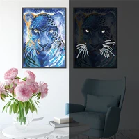 tiger glowing in the dark diamond painting special shaped diamond embroidery animals surprise gifts for kits home decoration