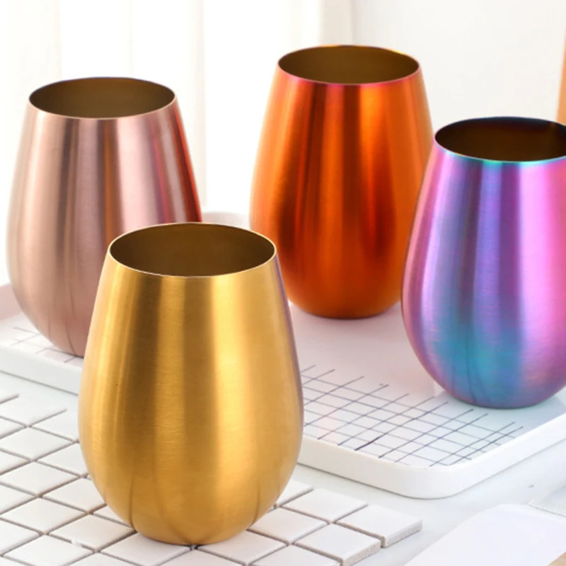 Promotion! 500Ml Beer Wine Cup Tumbler Cocktail Juice Milk Metal Drinking Mug | Дом и сад