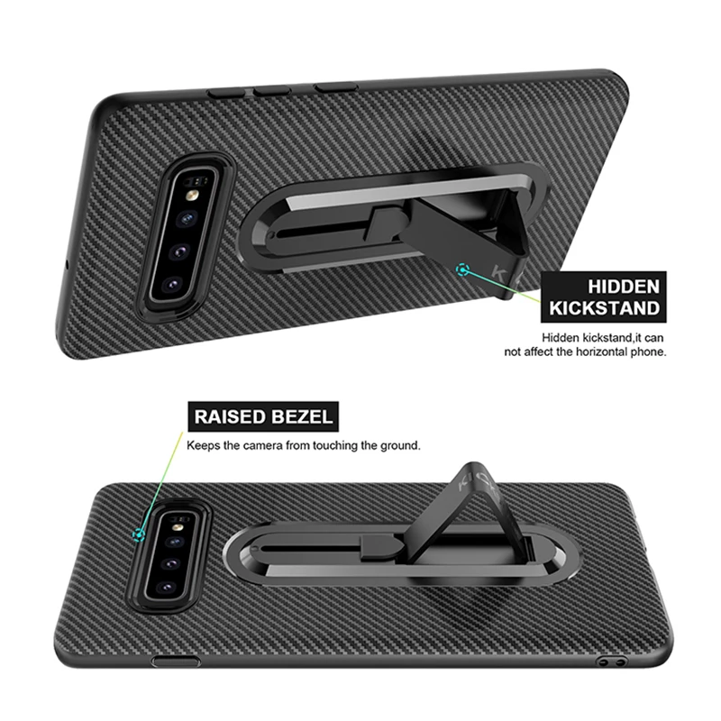 Alxun для samsung Galaxy S10 Plus чехол из углеродного волокна Невидимый кронштейн S8 S9 Lite Note8