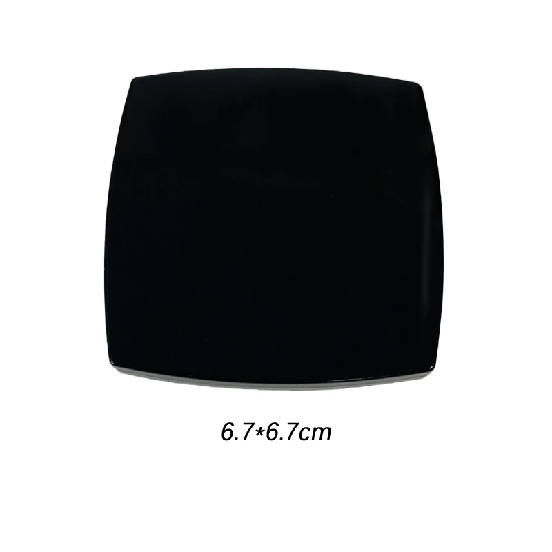 Женское модное черное портативное зеркало для макияжа 1 шт. гладкое