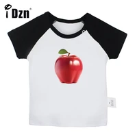 new sweet fruit apple fun art printed baby boys t shirts cute baby girls short sleeves t shirt newborn cotton tops clothes