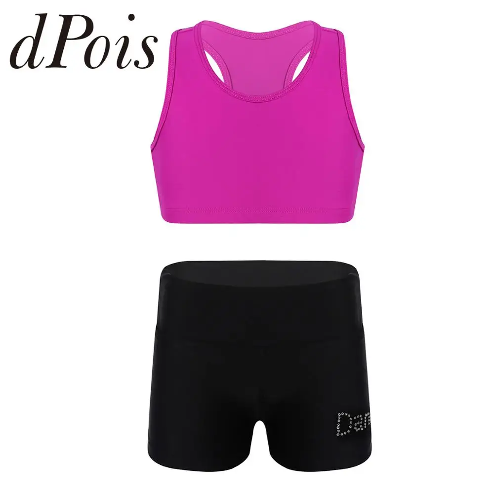 Детский танкини для девочек комплект из 2 предметов укороченный топ без рукавов с