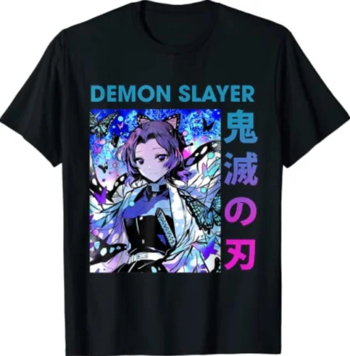 

Slayer Demon Anime Art T-Shirt Cute Gift for Girls Boys Anime Lovers Gifts