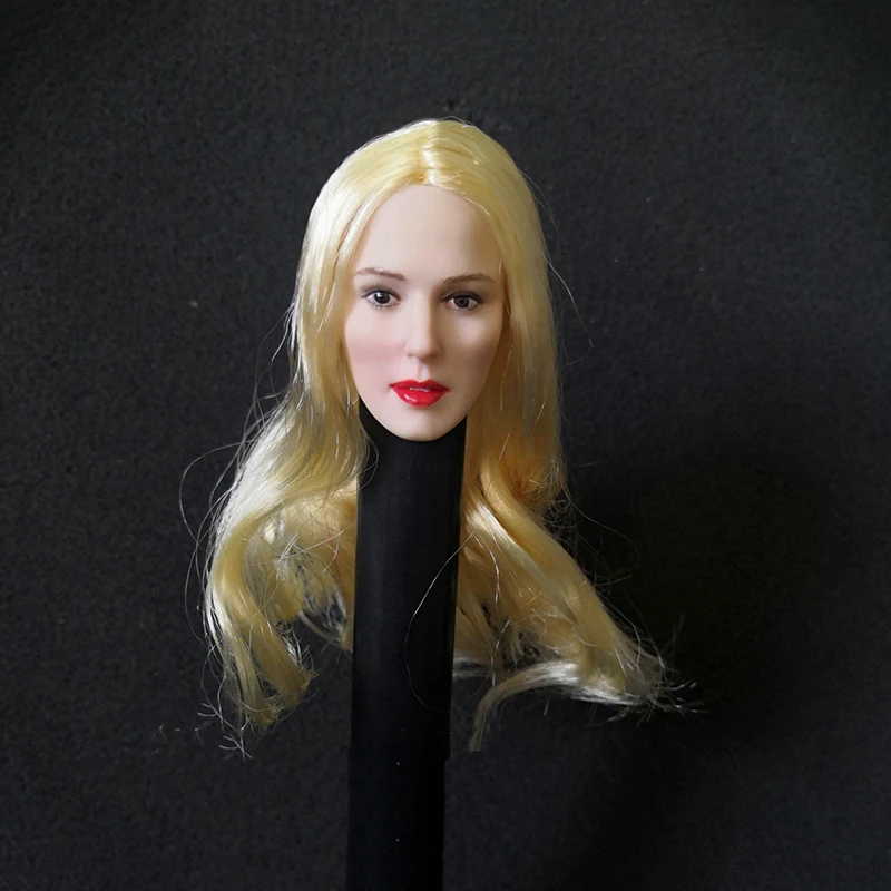 

1/6 Женская Офисная голова, светлые волосы для 12-дюймовых бледных экшн-фигурок