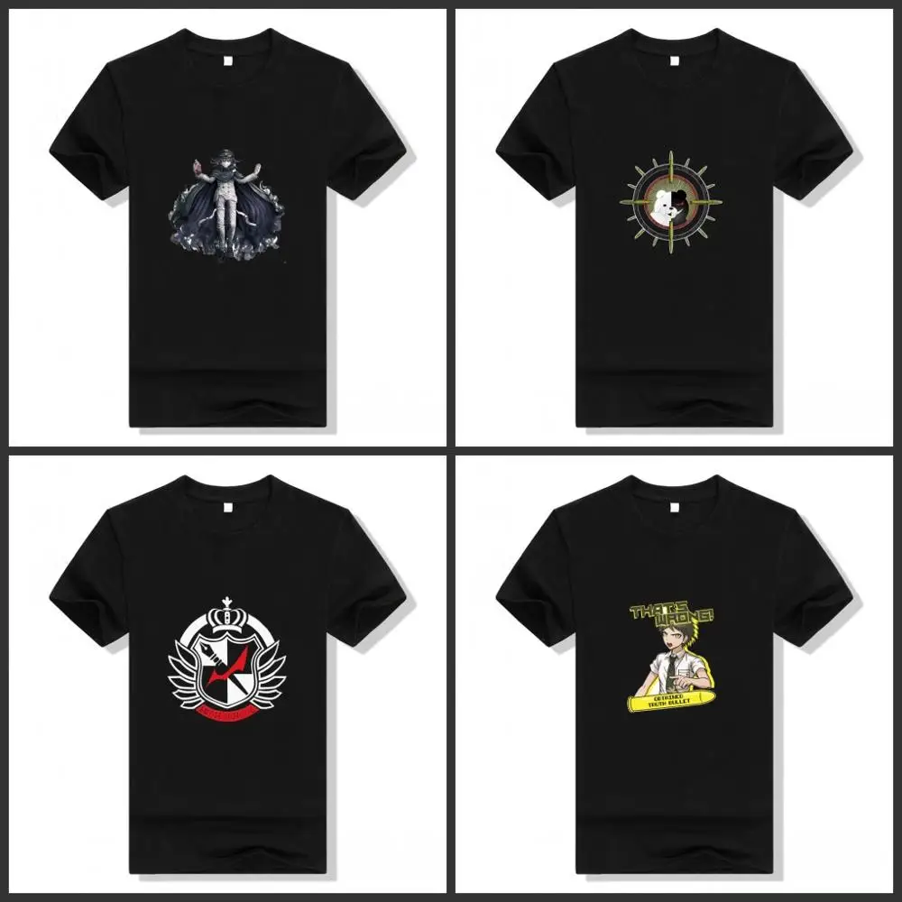 

Game Danganronpa T Shirt Cosplay women printed cotton T-shirt Short Sleeve Summer Casual Tee Tops Woman T-shirts