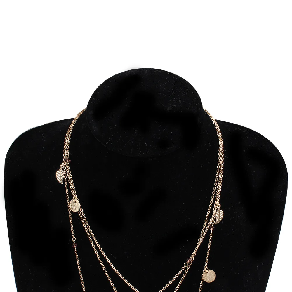 Модное Золотое серебряное ожерелье-чокер цепи ожерелье многослойный Hand-made