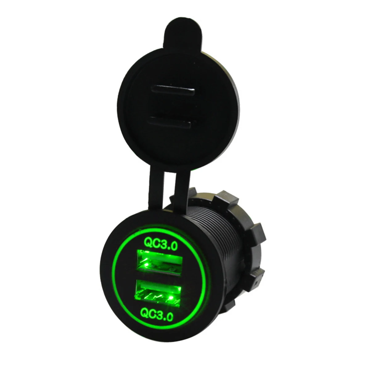 Автомобильное зарядное устройство с двумя портами USB 3 0 и светодиодсветильник