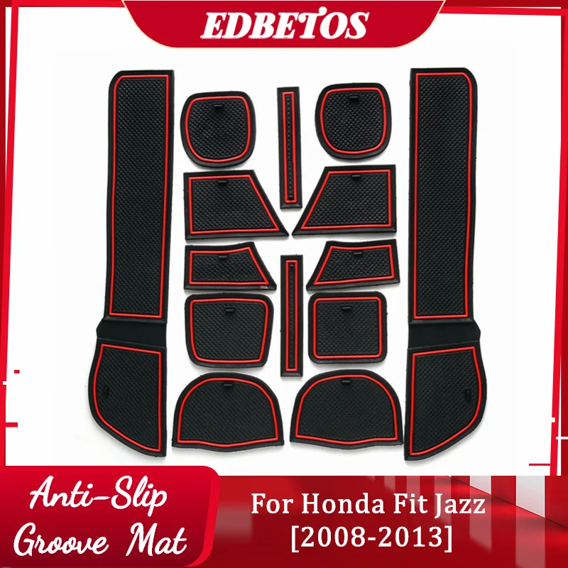 

Center Console Mats For Honda Fit Jazz GE6 GE7 GE8 GE9 Accessories 2008 2009 2010 2011 2012 2013 Cup Liners Pads Decoration