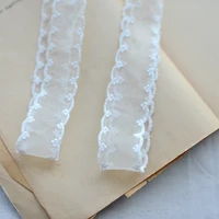 lace accessories small and pure and fresh rice white net cloth embroidery lace eva garment fabric material 3 cm wide f996