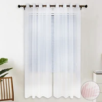 solid white window screening gauze tulle curtains panel sheer blinds curtains for living room treatment voile drape window decor