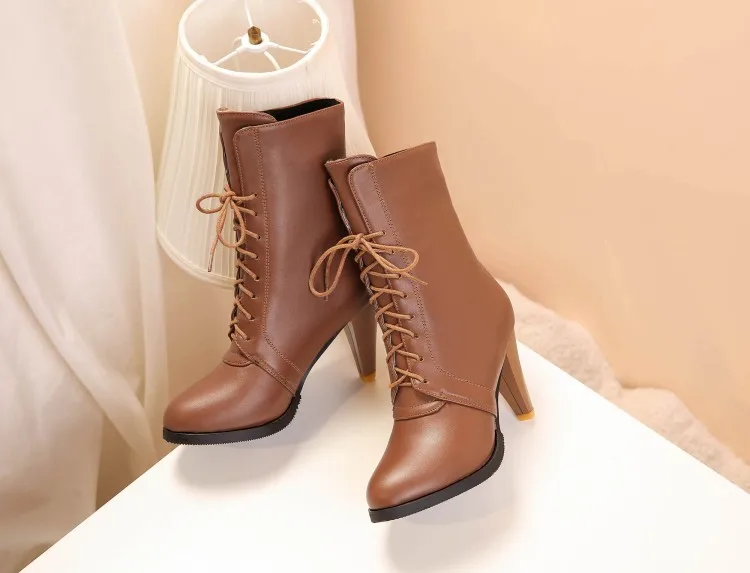 

Ботинки женские зимние, с круглым носком и перекрестными ремешками, большие размеры 9, 10, 11-14