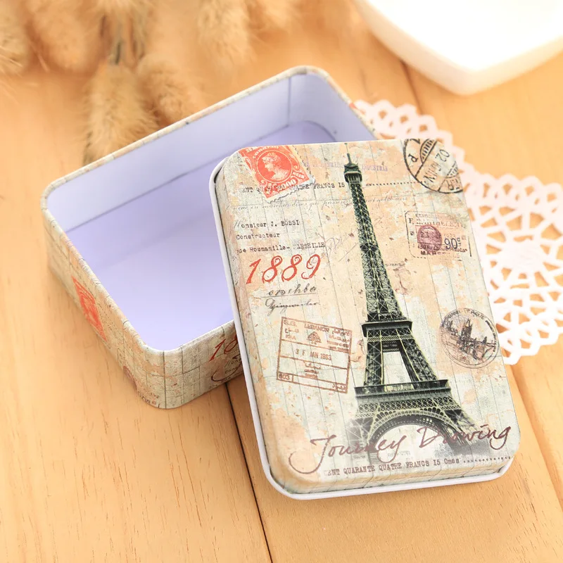 

Creative small storage box Cute storage tin household products Makeup storage box earphone change