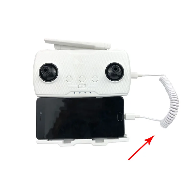 

Hubsan Zino H117A пружинный кабель для передачи данных, пульт дистанционного управления, подключение провода, кабель Micro USB, кабель для Iphone, Тип C, каб...
