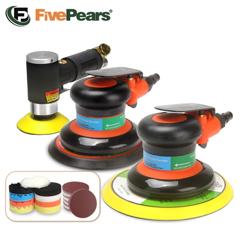 FivePears шлифовальная машинка полировальная машина,5MM эксцентриковая машинка гриндер,орбитальная шлифмашина,полировка автомобиля 125/150MM наждачная бумага полировальные круги - изображение