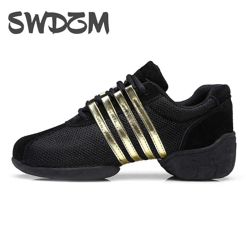 

SWDZM Women's Dance Sneakers Modern Dancing Shoes Sports Shoes Jazz Dance Shoes Feature Soft Outsole Mesh Breath Sneakers Men
