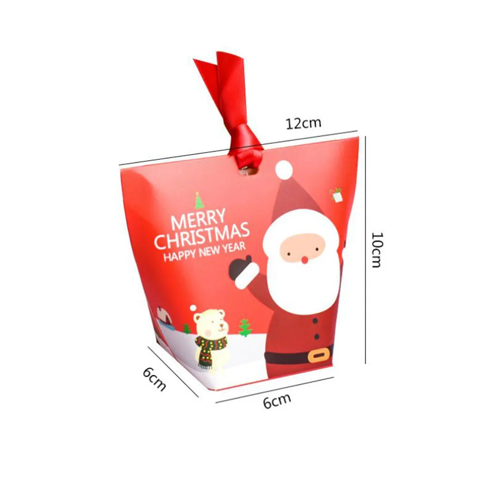 12pc Christmas Packing Gift Bag Candy Boxes For Kids Birthday Wedding Favors Box Packaging Paper Bags Event Xmas Party Supplies | Дом и сад