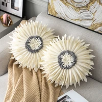 3d sunflower luxury throw pillow covers fashoinal decorative cushion case flower pillow shell for sofa bedroom