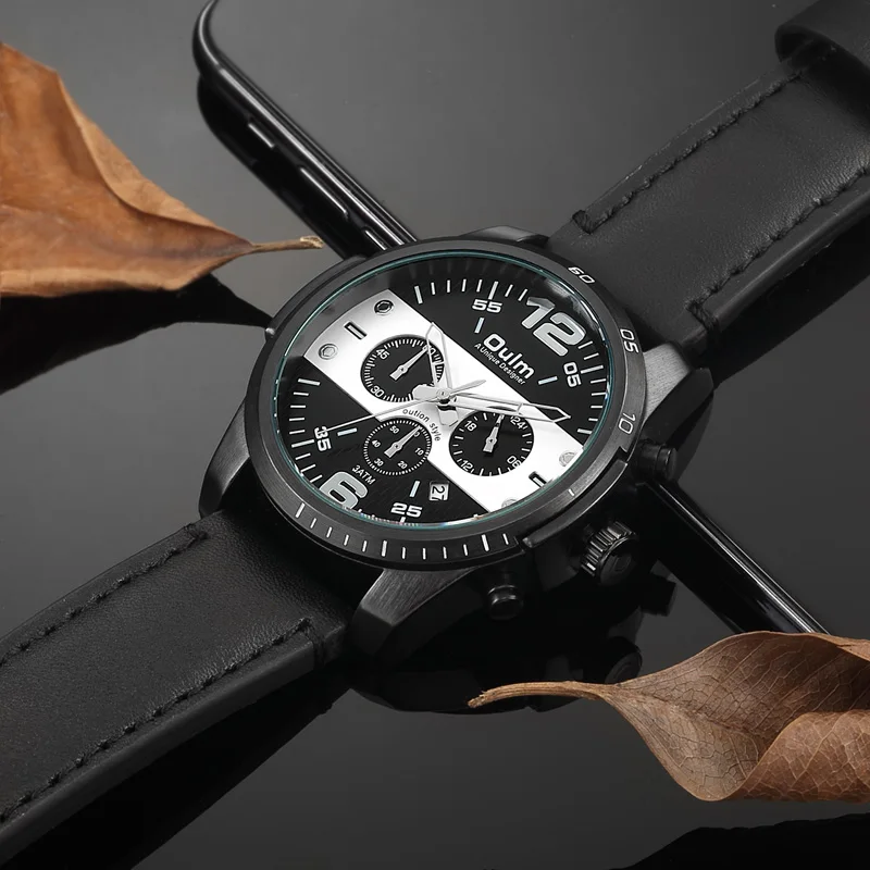 

Men's Luxury Watches 2021 Multi Time Zone Fashion Automatic Luminous Watch New Fashion Large Dial Quartz Belt Men's Watch
