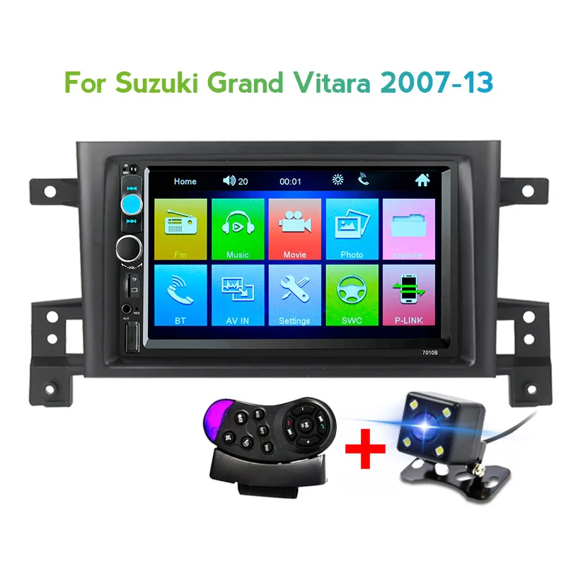 MEKEDE MP5 автомобильный видеоплеер для SUZUKI GRAND VITARA 2005 2006 2007-2015 usb tf карта AUX BT Авторадио