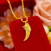 18k gold plated solid nail pendant necklace mens fashion mens wedding birthday valentines day gold jewelry gift