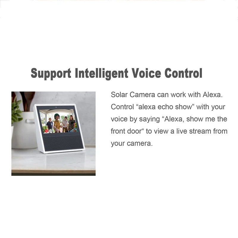 

AM05-Outdoor Security Camera with Solar Panel Power Supply, 1080P Camera Home Security System with HD LED Light - Wireless