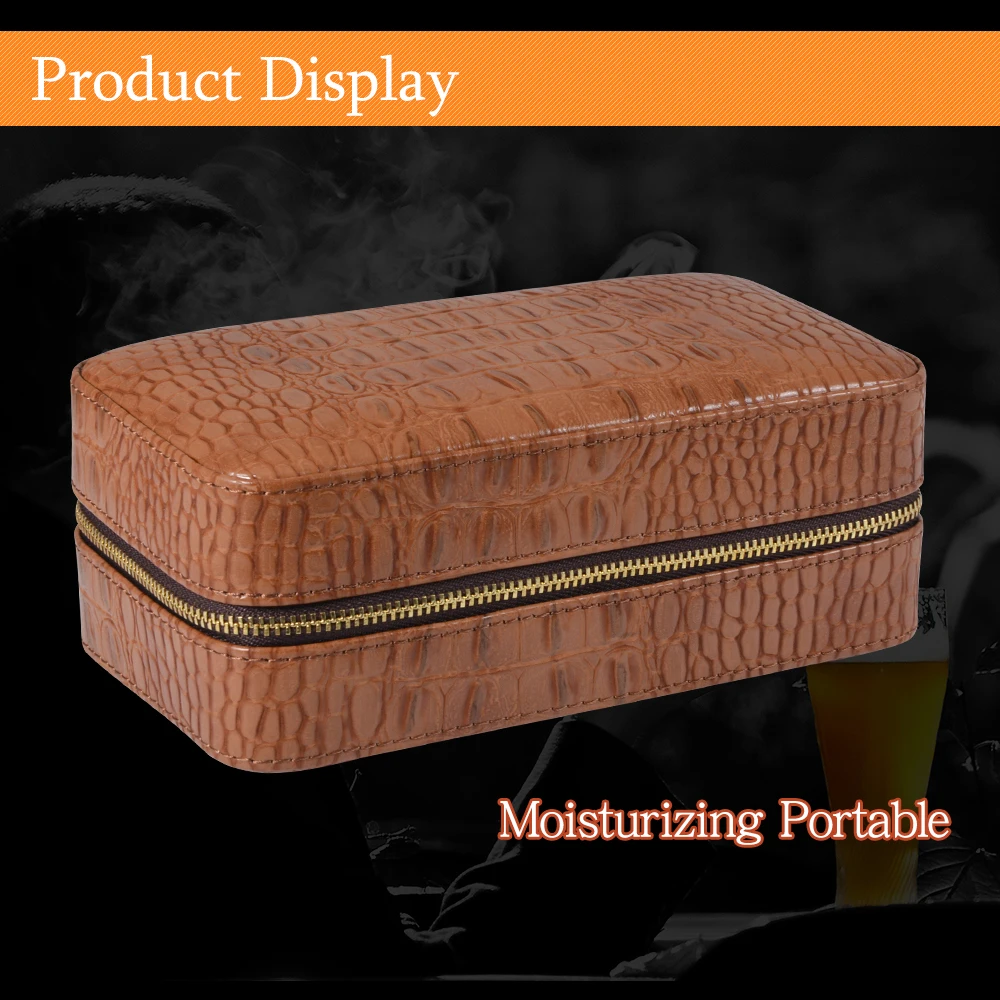 VOLENX кожаная коробка для сигар с увлажнителем Классический чехол хьюмидор