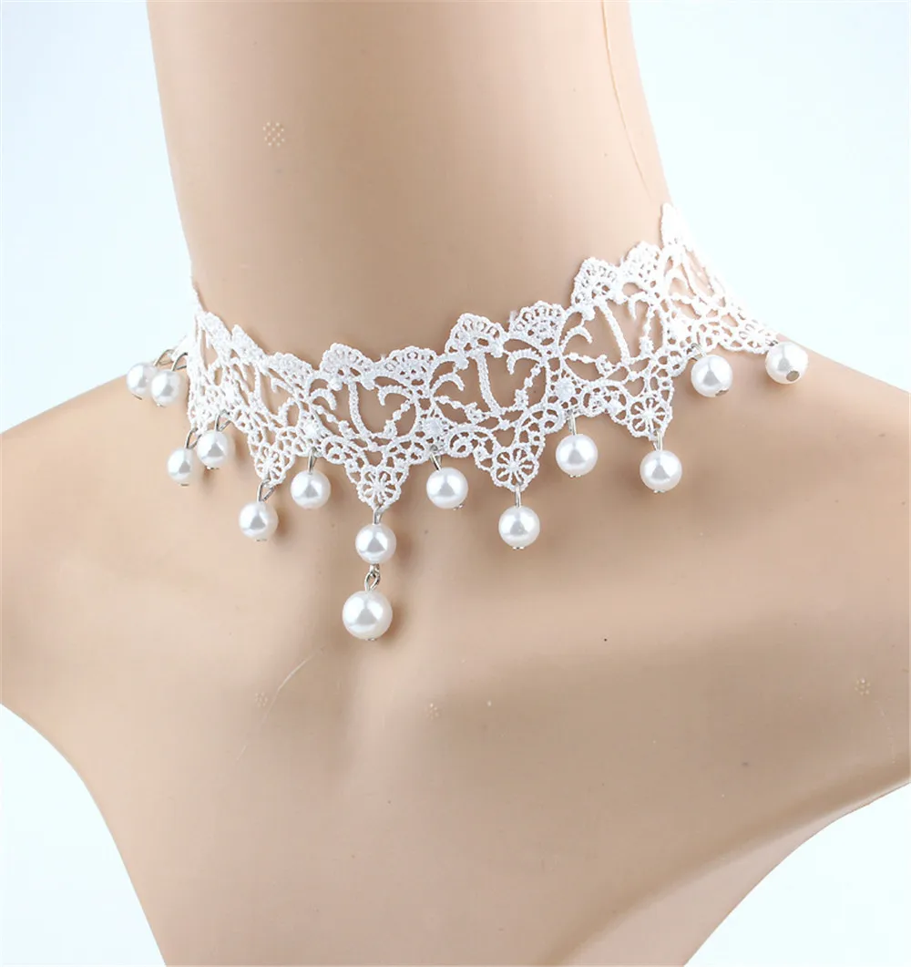 

100pcs/lot Lady Choker Set Wholesale Women Lace Necklace Choker Set For Girl Dressing Necklace Choker Set