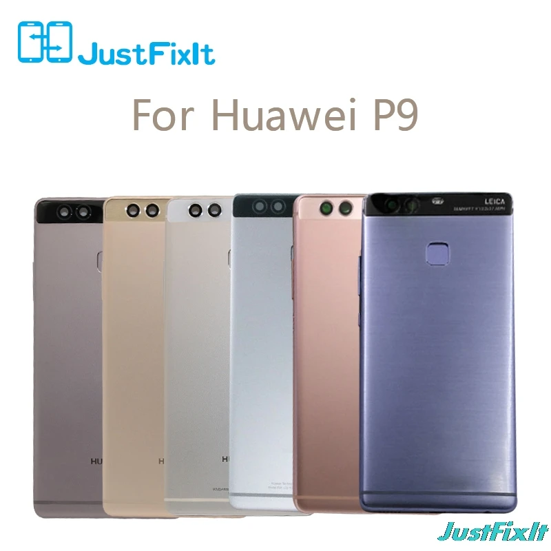 Корпус Батарея Крышка для huawei P9 EVA-L09 EVA-L19 EVA-AL00 дверь задняя Шасси Рама+ отпечатков пальцев Сенсор гибкий кабель