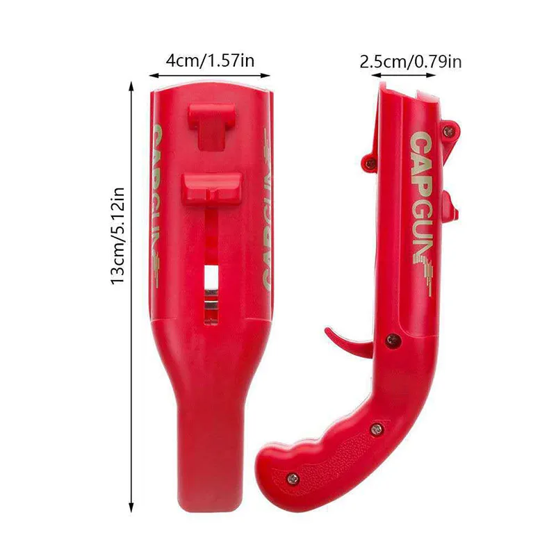 

Creative Flying Cap Launcher Beer Opener Drink Opening Gun Shaped Bottle Lids Shooter Red Portable Cap Gun Shape Opener Bar Tool