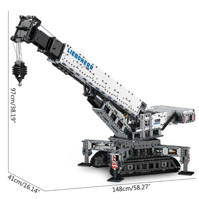 

Technology Building Blocks Crawler Crane 4000 Pieces 2.4G 4CH Crane with Motors Building Blocks Construction Toy Compatible