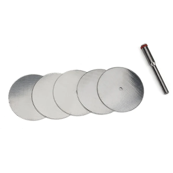 

DANIU 5Pcs 32mm Stainless Steel Metal Cutting Disc with 1 Mandrel for Dremel Rotary Tools