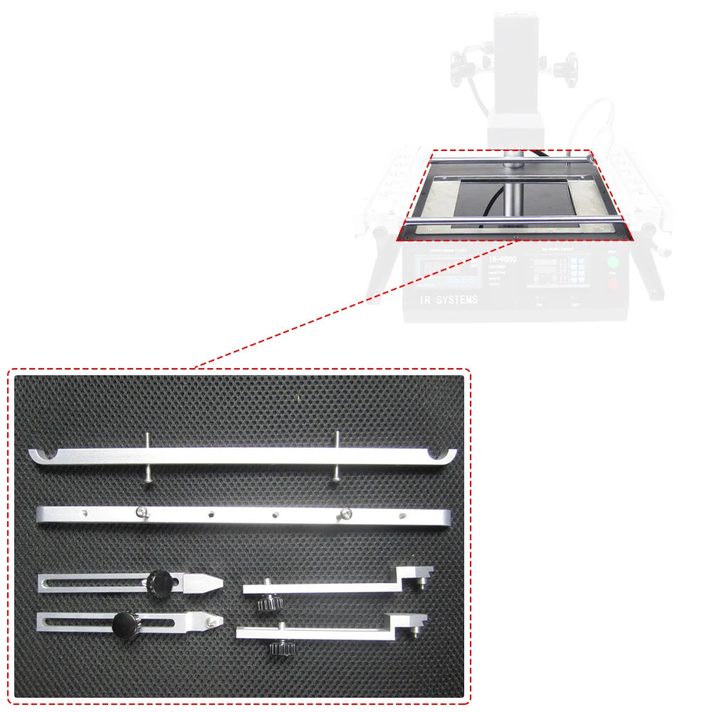 Печатная плата зажим BGA приспособление с винтами (x 4 шт) и нижняя поддержка (x2шт) Для ACHI IR 6000 паяльная