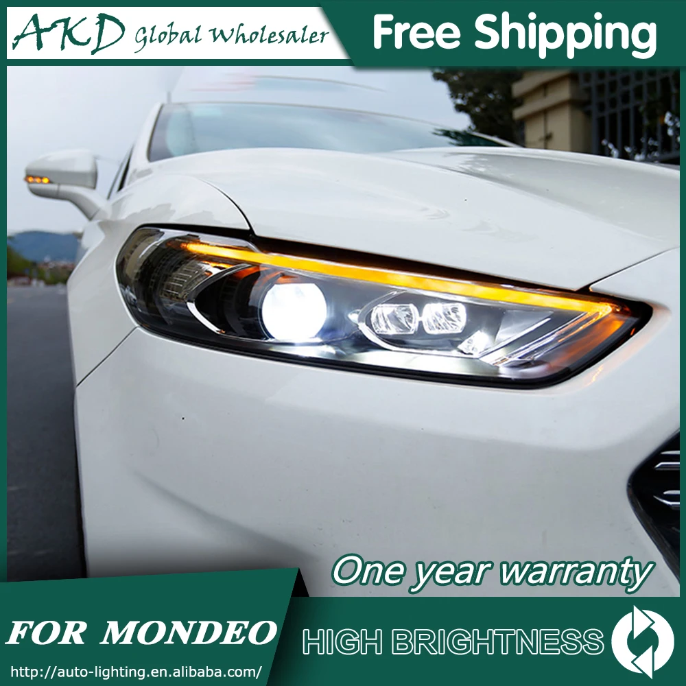 Фары для автомобиля Ford Fusion Mondeo 2013- DRL дневные ходовые огни головная лампа светодиодный Биксеноновая лампа Противотуманные фары автомобильный аксессуар
