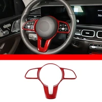 for mercedes benz abg class w177 w247 w205 x253 w167 class real carbon fiber steering wheel decorative frame sticker interior
