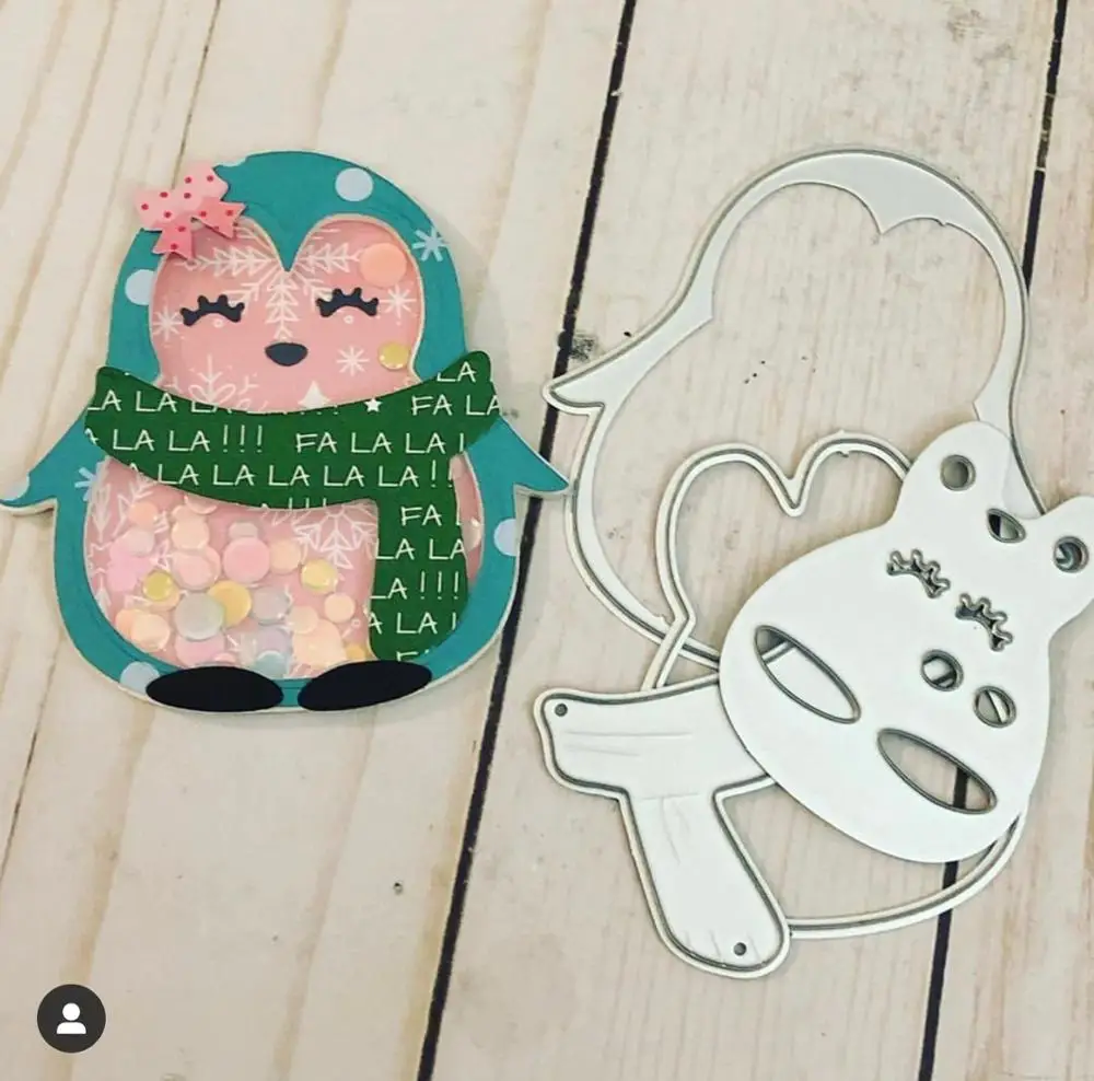 Милый шейкер KSCRAFT в виде пингвина трафареты для резки металла сделай сам