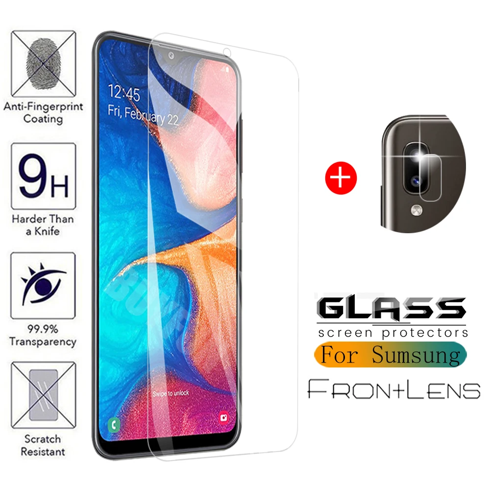 2 в 1 Защитная пленка для экрана samsung galaxy A9 2018 закаленное стекло Samsung A40 A70 A70s с