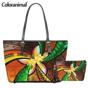 Женская сумка через плечо из ПУ кожи, с принтом в виде разноцветных животных