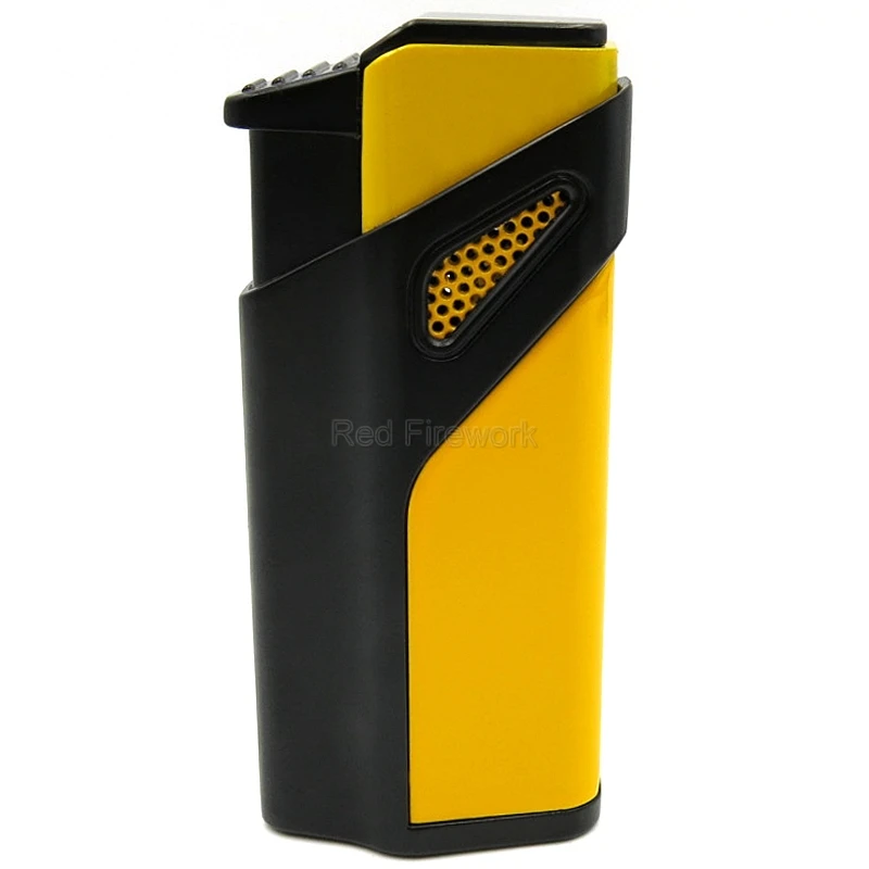 COHIBA модные зажигалки ветрозащитная Зажигалка многоразовая 3 фонарь Jet Blue Flame металлическая зажигалка для сигар с перфорацией