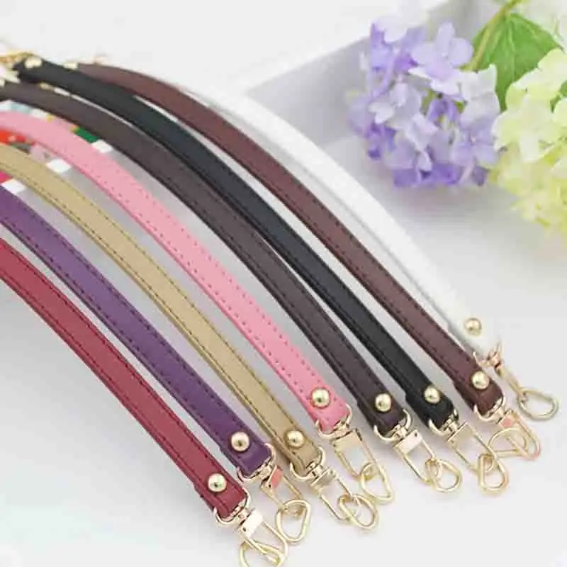 

PU Leather Short Bag Strap Replacement Messenger Handbag Handle DIY Bags Belt Accessories 31cm DIY Bag Strap Black Red Handle