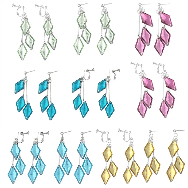 Новинка хит продаж Модные Простые Стеклянные Серьги Разноцветные серьги женские