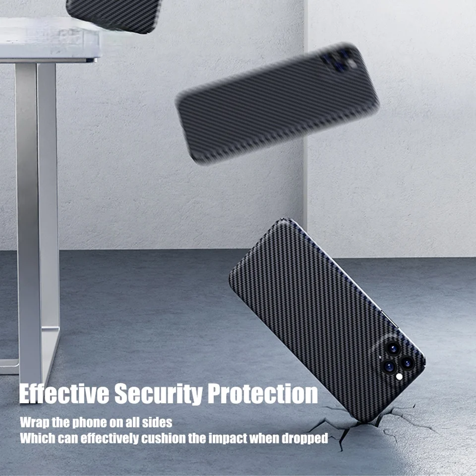 

Amstar Magnetic Adsorption Carbon Fiber Protective Case for iPhone 11 Pro Max Lens Protection Ultra-thin Real Carbon Fiber Case