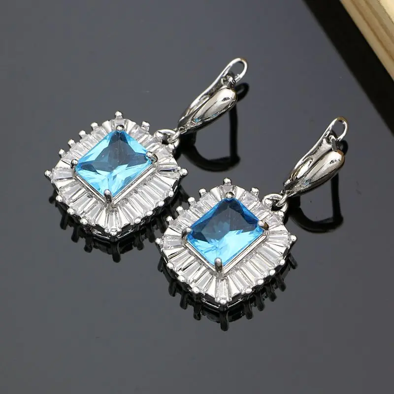 Натуральный кубический циркониевый камень серьги этнические ювелирные изделия