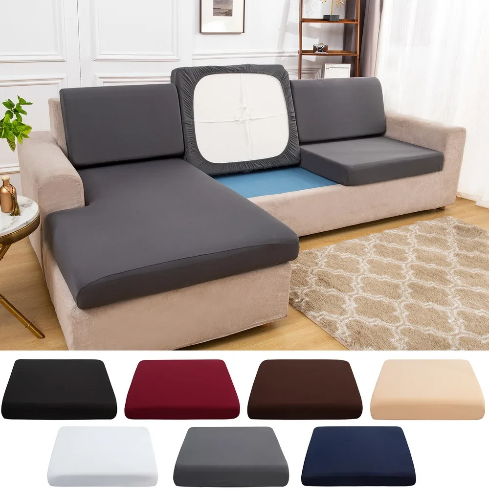 

Sofa Seat Cushion Cover Sheath Elastic Corner Couch Seat Cushion Chair Cover Milk Silk Funiture Protector Cover Living Room