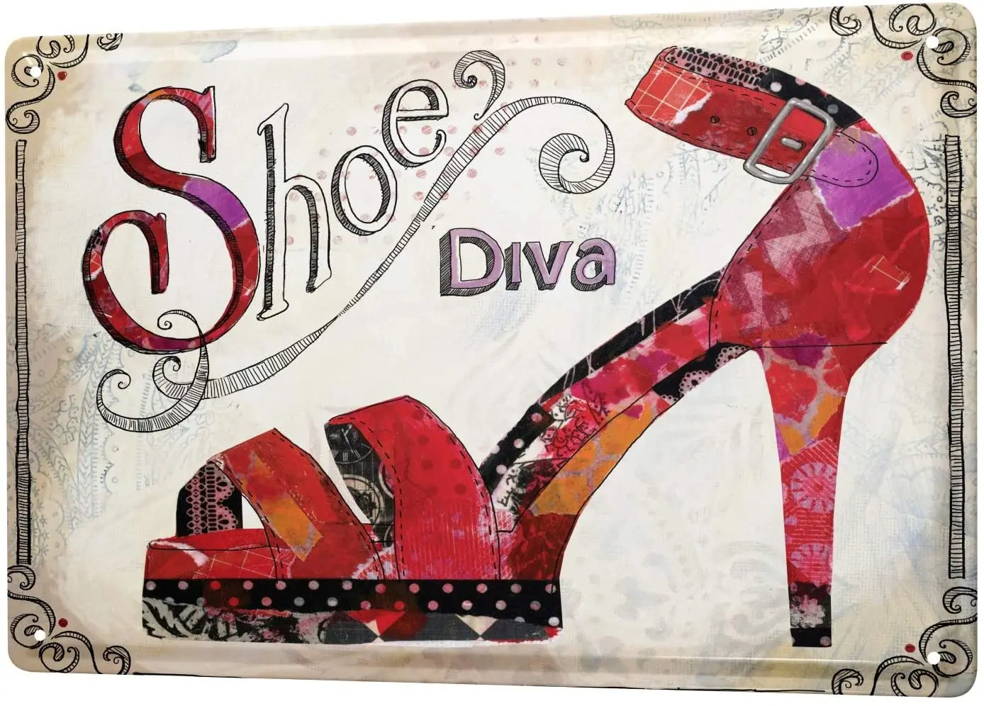 

Tin Sign Metal Plate Decorative Sign Home Decor Plaques Clothes Underwear High Heels