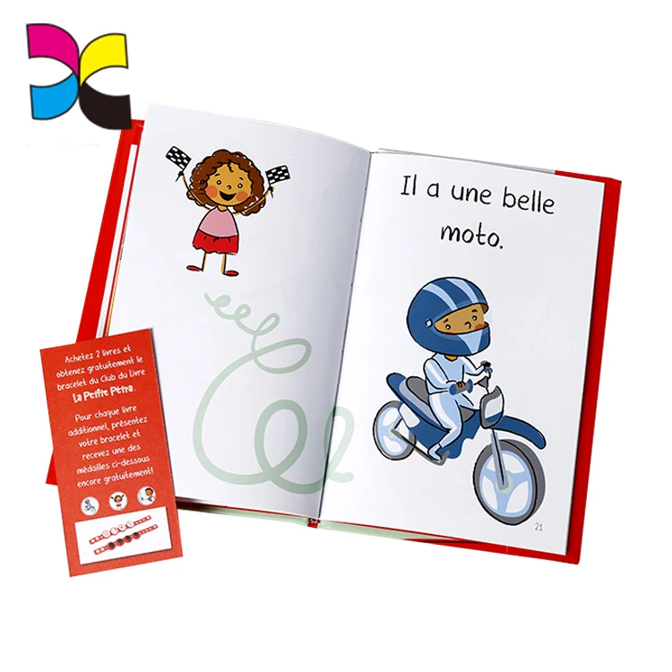 

Professional custom ardcover English books printing for kids story with dust jacket