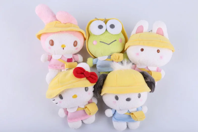 Sanrio melody Keroppi, студенческие мягкие животные, плюшевые игрушки-подвески для детей, рюкзак, брелок для ключей, кролик, собака