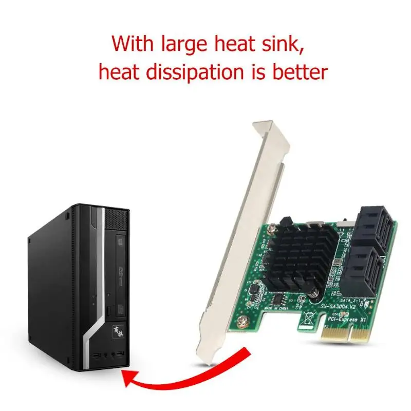 4-портовая карта расширения SATA 3 0 на PCIe PCI express e адаптер PCI-e конвертер для hdd SSD IPFS